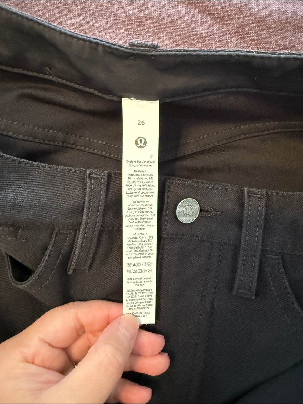 Lululemon Black Denim Jeans Size 26 View 6